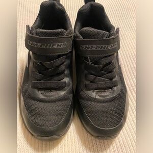 Skechers Kids Black Sneakers with Gray Accents